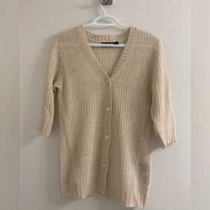 **Kenneth Cole Select Women's Linen blend 3/4 Sleeve Knit Cardigan.